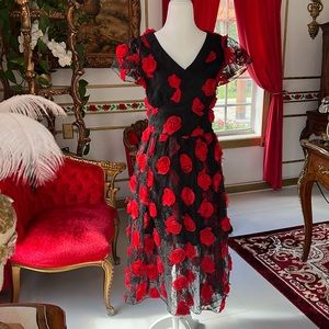 Retro inspired rose dress